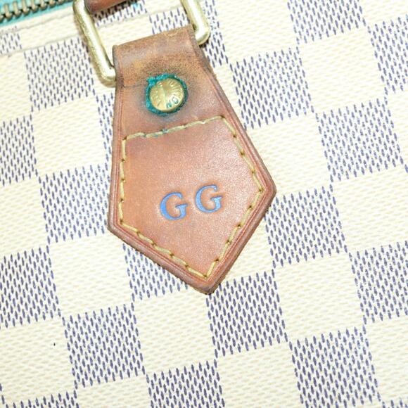 LOUIS VUITTON Damier Azur Speedy 35 Hand Bag N41535 LV Auth 156545 - Picture 9 of 16